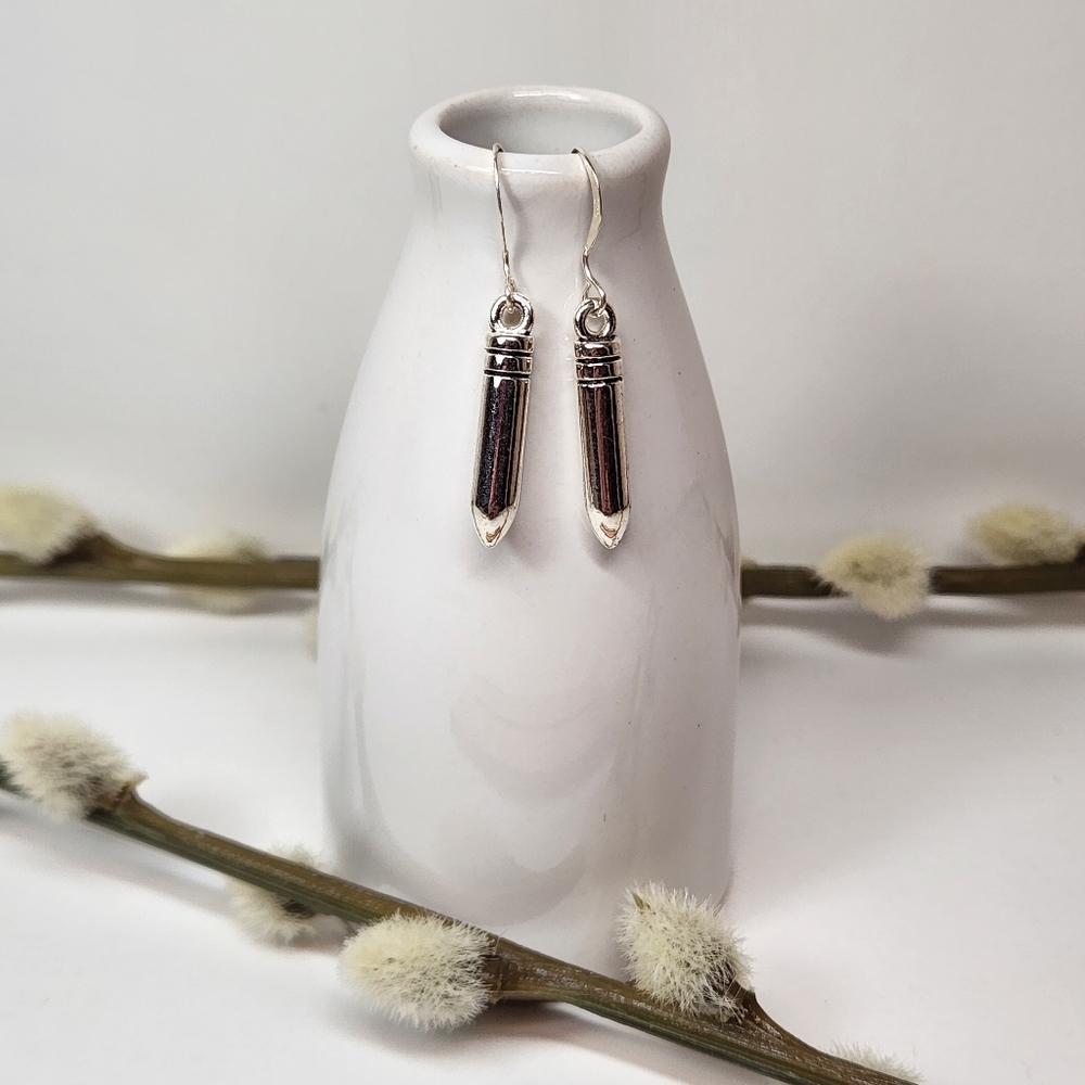Hunting charm earrings on sterling silver earwires